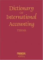 Tapa de Dictionary of international accounting terms