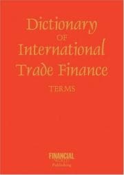 Tapa de Dictionary of International Trade Finance Terms