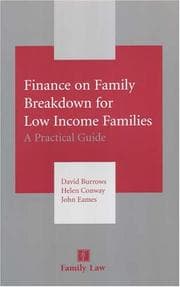 Tapa de Finance on family breakdown for low income families