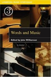 Tapa de Words and Music (Liverpool University Press - Liverpool Music Symposium)