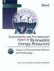 Tapa de Sustainability and environmental impact of renewable energy sources