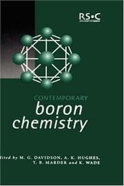 Tapa de Contemporary boron chemistry