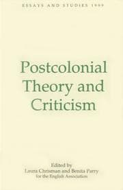 Tapa de Postcolonial theory and criticism