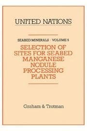 Tapa de Selection of sites for seabed manganese nodule processing plants