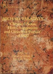 Tapa de Michael Faraday's 'Chemical notes, hints, suggestions, and objects of pursuit' of 1822