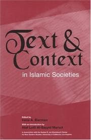 Tapa de Text & context in Islamic societies