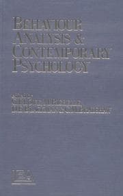 Tapa de Behaviour analysis and contemporary psychology