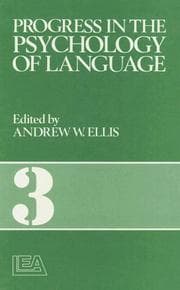 Tapa de Progress In The Psychology Of Language (Progress in the Psychology of Language)