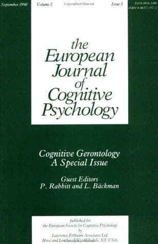 Tapa de Cognitive Gerontology