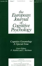 Tapa de Cognitive Gerontology