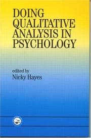 Tapa de Doing qualitative analysis in psychology