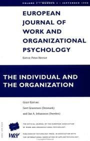 Tapa de The Individual And The Organization