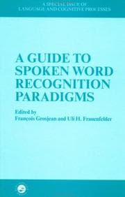 Tapa de A guide to spoken word recognition paradigms