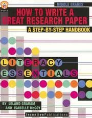 Tapa de How to write a great research paper
