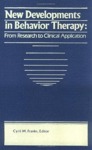 Tapa de New developments in behavior therapy