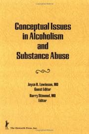 Tapa de Conceptual issues in alcoholism and substance abuse