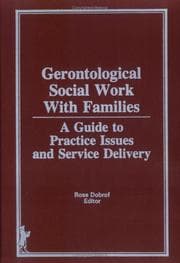 Tapa de Gerontological social work with families
