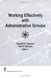 Tapa de Working Effectively With Administrative Groups (Social Work with Groups) (Social Work with Groups)