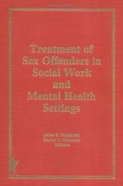 Tapa de Treatment of sex offenders in social work and mental health settings