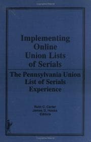 Tapa de Implementing online union lists of serials