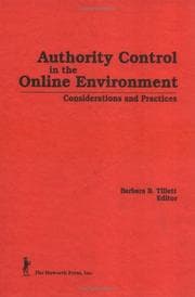 Tapa de Authority control in the online environment
