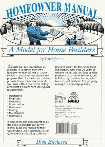 Tapa de Homeowner Manual