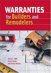 Tapa de Warranties for builders and remodelers