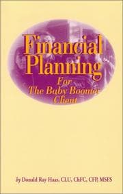 Tapa de Financial Planning for the Baby Boomer Client