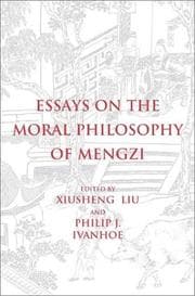 Tapa de Essays on the Moral Philosophy of Mengzi