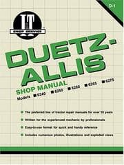Tapa de Deutz-Allis Shop Manual