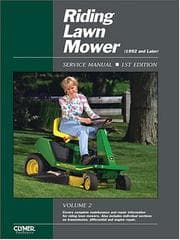 Tapa de Riding lawn mower (1992 and later)