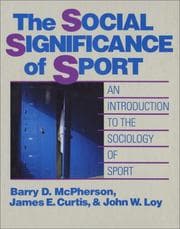 Tapa de The social significance of sport