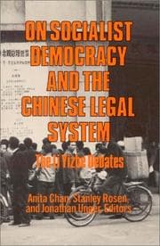 Tapa de On socialist democracy and the Chinese legal system