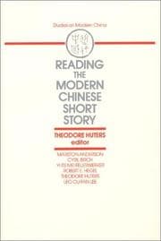 Tapa de Reading the modern Chinese short story