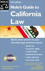 Tapa de Nolo's Guide to California Law (Nolo's  Guide to California Law)