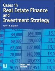 Tapa de Cases in real estate finance and investment strategy
