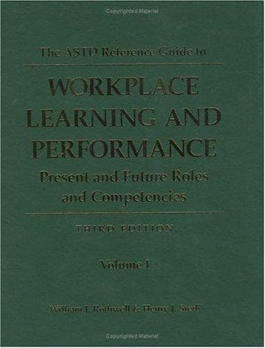 Tapa de The ASTD reference guide to workplace learning and performance