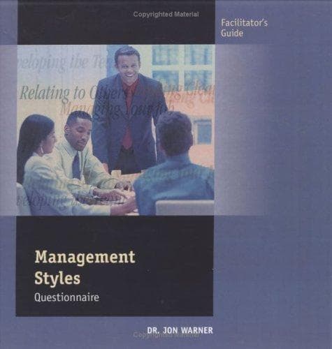 Tapa de Management Styles Questionnaire, Facilitator's Guide