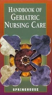 Tapa de Handbook of geriatric nursing care