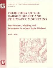 Tapa de Prehistory of the Carson Desert and Stillwater Mountains