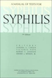 Tapa de A manual of tests for syphilis