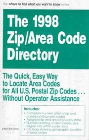 Tapa de The 1998 Zip/Area Code Directory