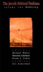 Tapa de Jewish Political Tradition Vol. 2