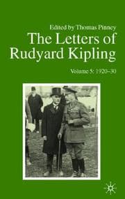 Tapa de The Letters of Rudyard Kipling V5 1920-30 (Letters of Rudyard Kipling)