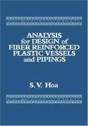 Tapa de Analysis for design of fiber reinforced plastic vessels and pipings