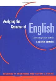 Tapa de Analyzing the grammar of English