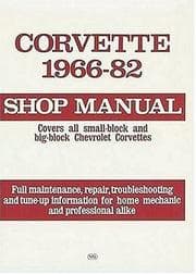 Tapa de Corvette shop manual, 1966-82