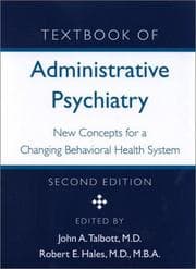 Tapa de Textbook of administrative psychiatry