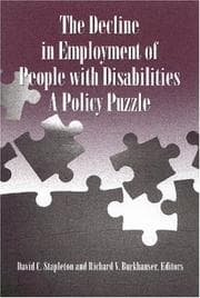 Tapa de The decline in employment of people with disabilities