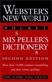 Tapa de Webster's New World Pocket Misspeller's Dictionary